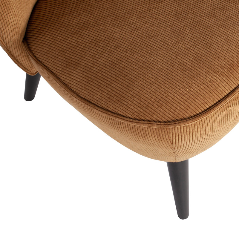 Fauteuil moderne en tissu côtelé VOGUE