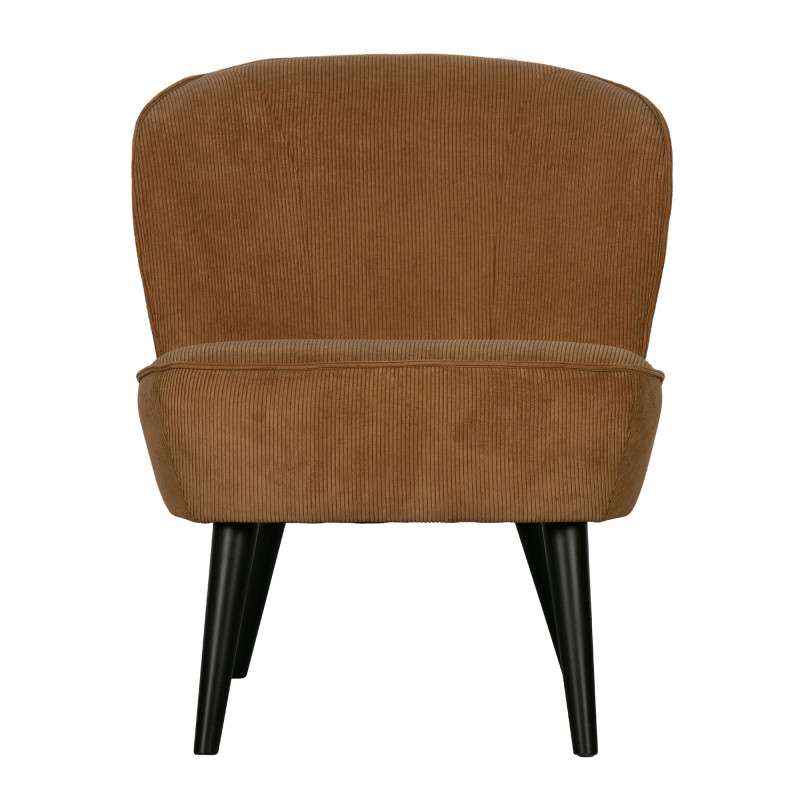 Fauteuil moderne en tissu côtelé VOGUE