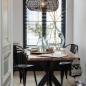 Table à manger 180x100cm plateau bois irrégulier BAY
