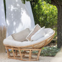 Fauteuil de jardin douillet en rotin RICK