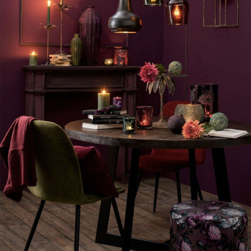 Table à manger vintage en bois de manguier ZOE