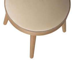 Tabouret en bois naturel-LAURETTE