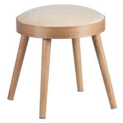Tabouret en bois naturel-LAURETTE