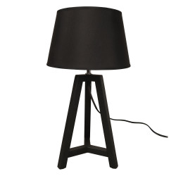 Lampe de table abat-jour noir NICO