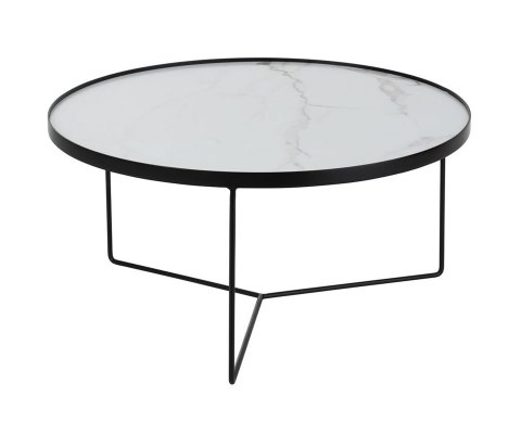 Table basse ronde effet marbre VALENTINO