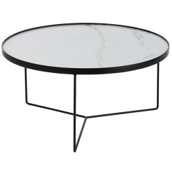 Table basse ronde effet marbre VALENTINO