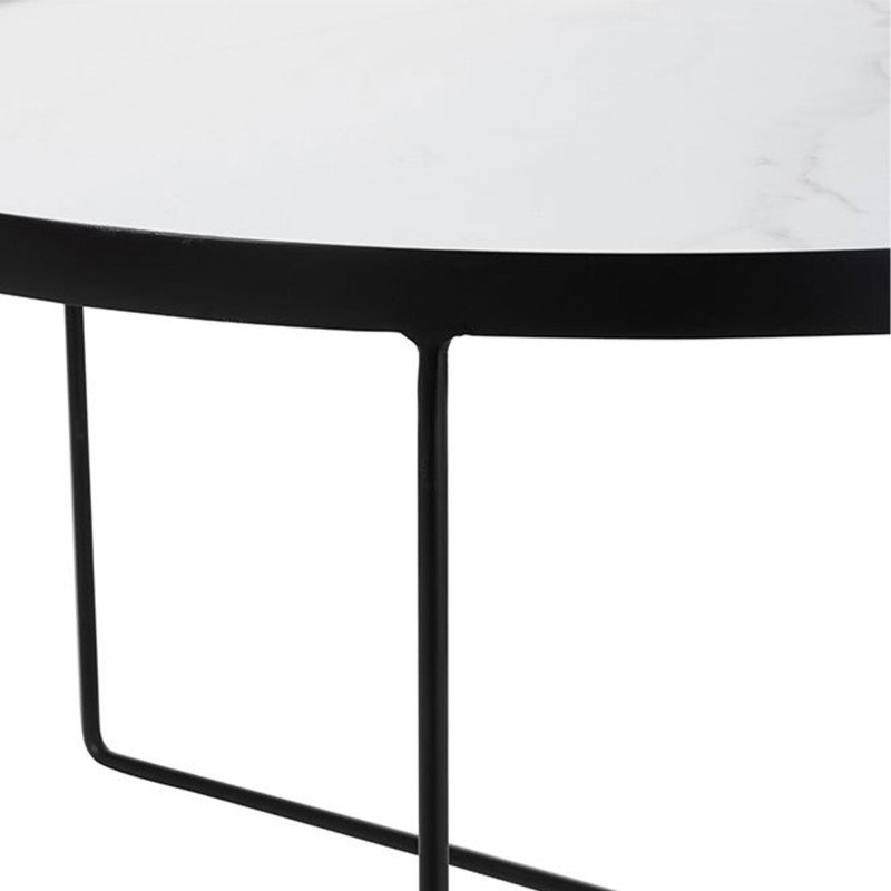 Table basse ronde effet marbre VALENTINO - J-line