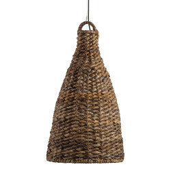 Lampe à suspension en abaca 62cm-ROCKET