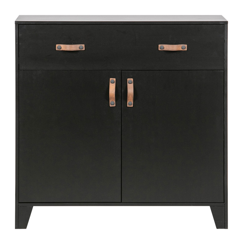 Armoire en pin noir-HERMIONE