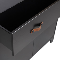 Armoire en pin noir-HERMIONE