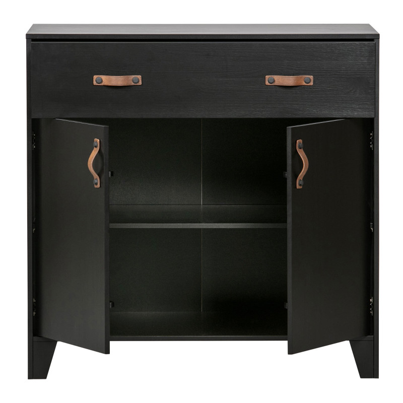 Armoire en pin noir-HERMIONE