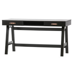 Bureau moderne en pin noir HERMIONE