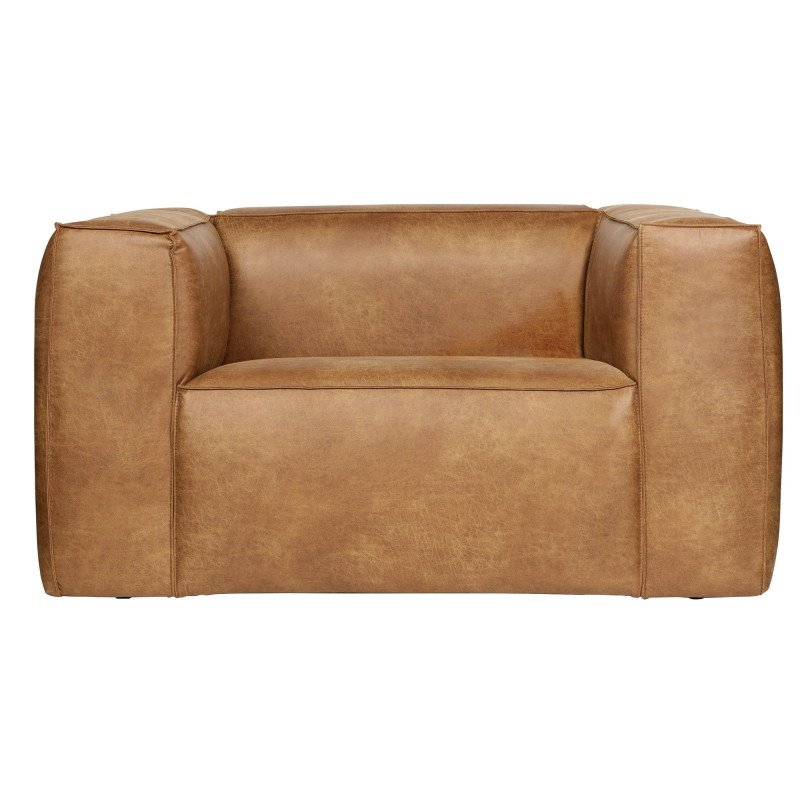 Fauteuil en cuir recyclé BEAN