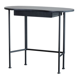 Bureau moderne en bois et métal noir SOPHIO