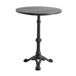 Table bistrot ronde 60cm marbre noir MARCEL - Nordal