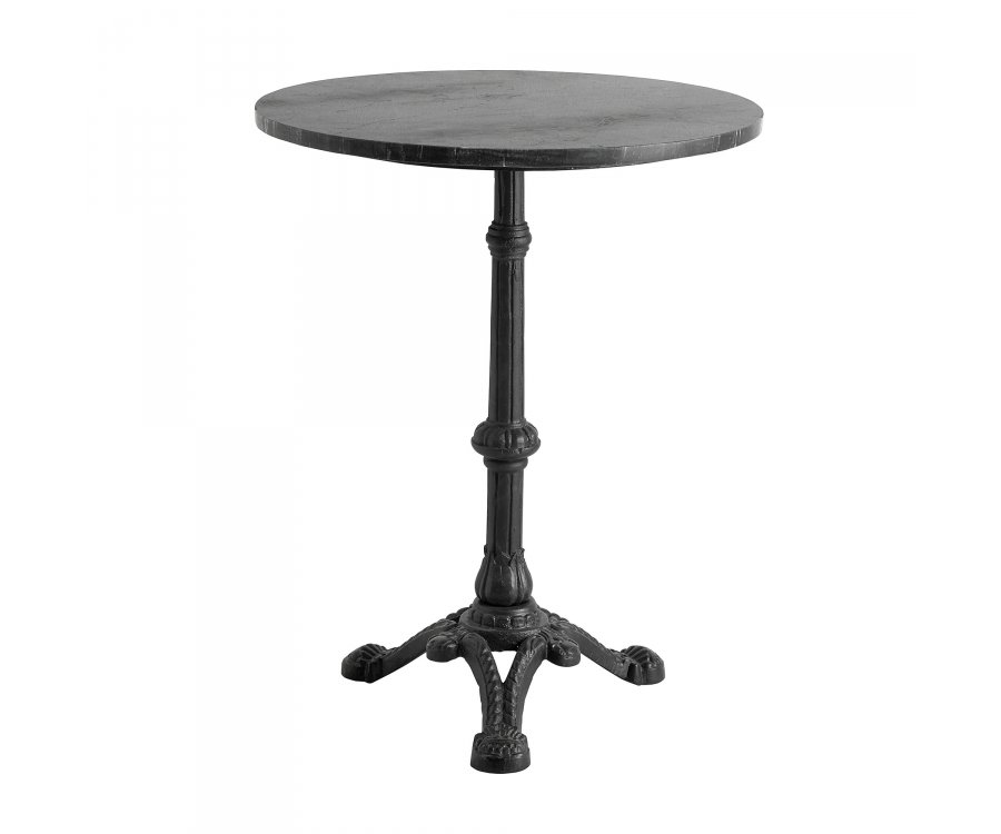 Table bistrot ronde 60cm marbre noir MARCEL - Nordal