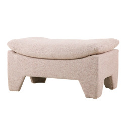 Pouf lounge en tissu beige MOUTONE