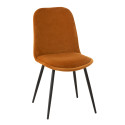 Lot 2 chaises design en tissu pieds métal SYCOL