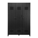 Placard intemporel en pin massif noir CLEMENT