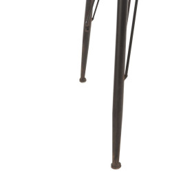 Table métal bistro 65cm plateau bois naturel JAY