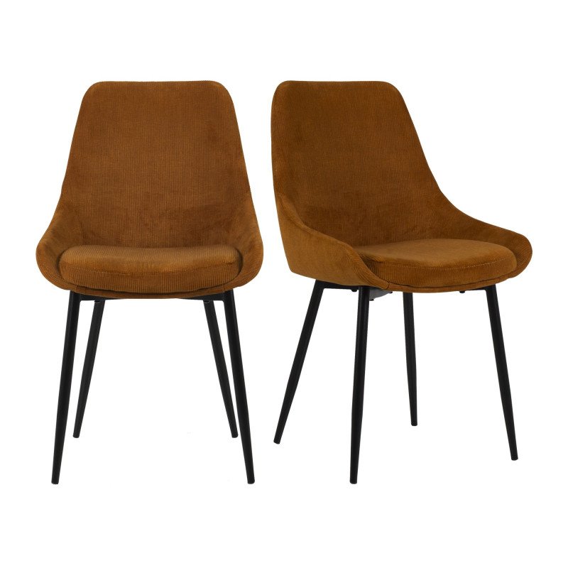 Lot de 2 chaises velours- ZAIPO