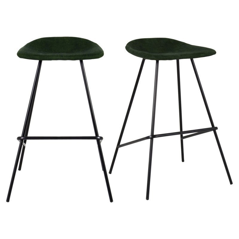 Lot de 2 tabourets de bar-TEDDY