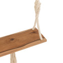 Balançoire intérieur extérieur en bois et tissu beige ANASTASIA