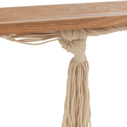 Balançoire intérieur extérieur en bois et tissu beige ANASTASIA