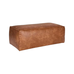Grand pouf rétro cuir 120x43cm COLORADO