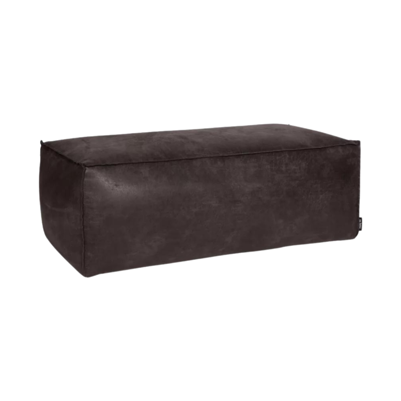 Grand pouf rétro cuir 120x43cm COLORADO