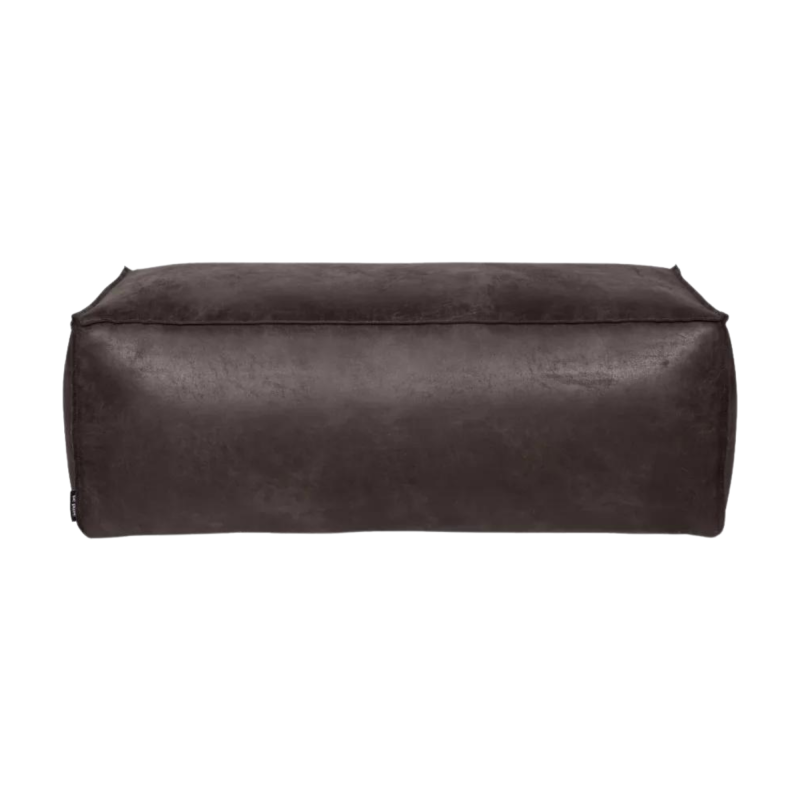 Grand pouf rétro cuir 120x43cm COLORADO
