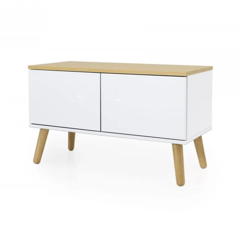 Console Bureau D'appoint Avec Rangements Casiers En Bois Manguier