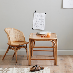 Petit fauteuil enfant en rotin CASI