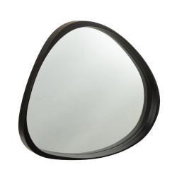 Miroir contemporain contour effet bois noir RAPHAEL