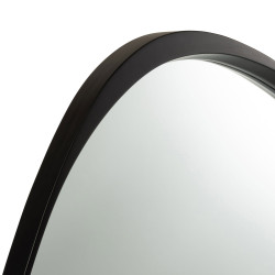 Miroir moderne contour bois noir RAPHAEL