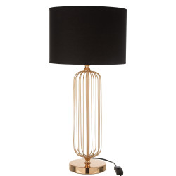 Lampe à poser tendance art déco en métal doré LEANA
