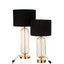 Lampe à poser tendance art déco en métal doré LEANA