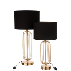 Lampe à poser tendance art déco en métal doré LEANA