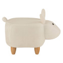 Pouf enfant mouton en tissu beige TOM