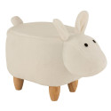 Pouf enfant mouton en tissu beige TOM