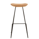 Tabouret minimaliste assise bois de teck SYDNEY