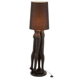 Lampadaire art moderne en résine noir DIEGO