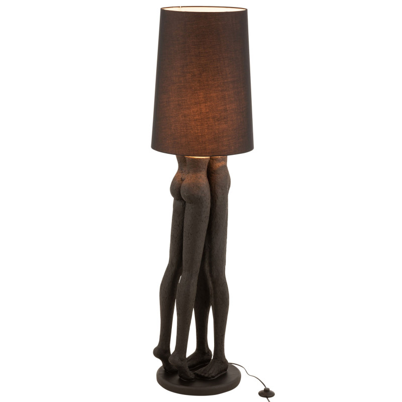 Lampadaire moderne en résine noir DIEGO