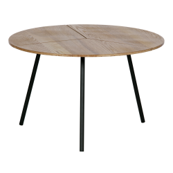 Table basse ronde chêne et métal 38x60cm RODI