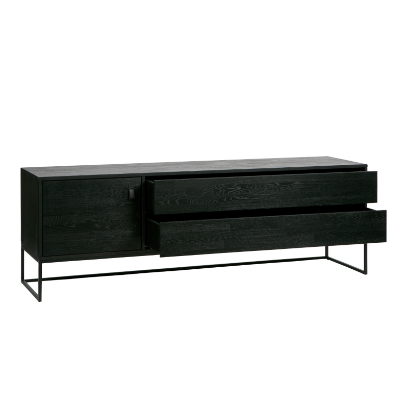 Console TV moderne bois massif 180cm SILAS - Woood