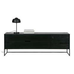 Console TV moderne bois massif 180cm SILAS - Woood