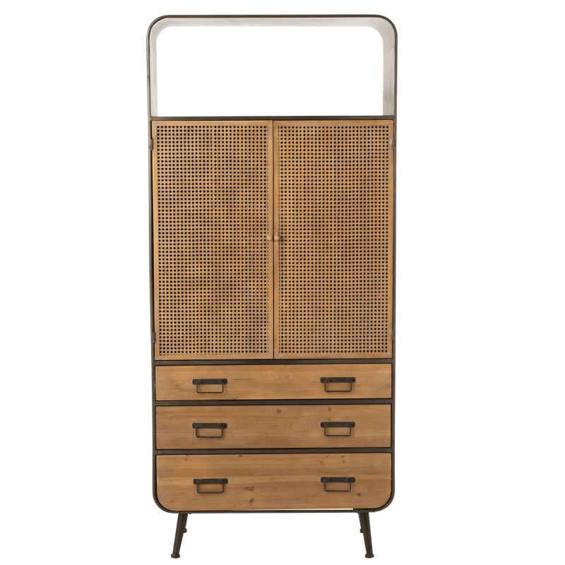 Armoire moderne effet cannage CHERIE