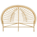 Tête de lit bohème en rotin naturel blanc TIWI