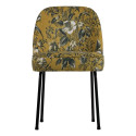 Chaise design crapaud velours fleuri VOGUE