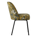 Chaise design crapaud velours fleuri VOGUE